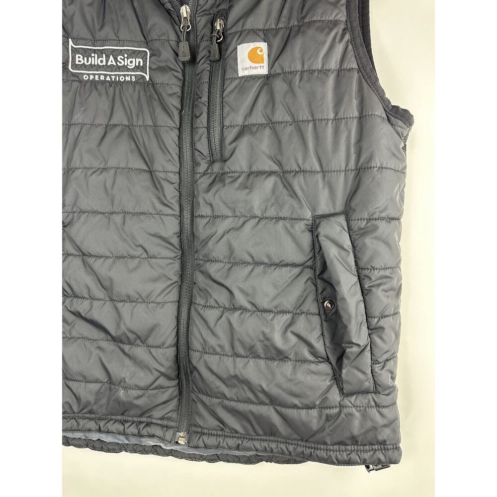 Carhartt Men's Rain Defender Insulated Vest Relaxed Fit Blk Medium *Company Logo - Picture 10 of 12